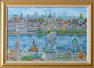 ハンガリー 〈Imagination of the City of Budapest〉 2011年　油彩　Michael Coudenhove-Kalergi