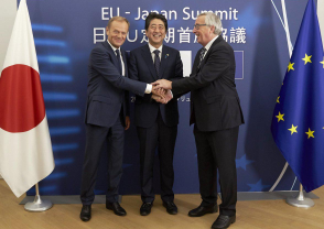 日・EU首脳協議で経済連携協定と戦略的パートナーシップ協定に政治的合意