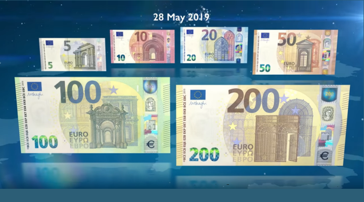 新100ユーロ・200ユーロ札、2019年から流通へ