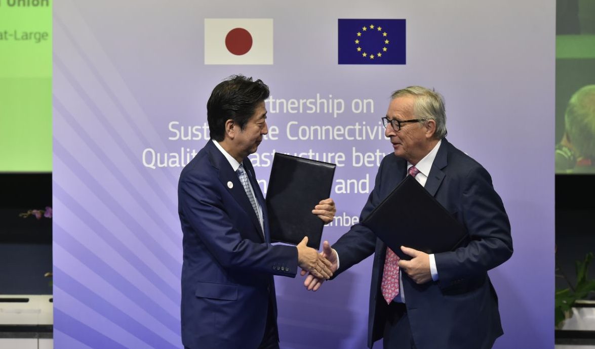 日本とEU、連結性とインフラに関するパートナーシップを締結